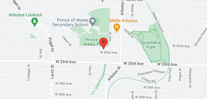 map of 2135 W 32ND AVENUE